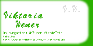 viktoria wener business card